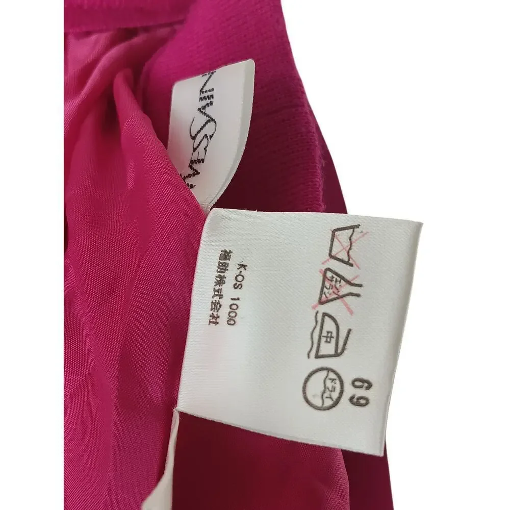 Authentic Yves Saint Laurent Pink Pleated Wool Blend Skirt Lined SZ 4-6